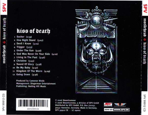 MOTORHEAD - KISS OF DEATH CD - Slika 2