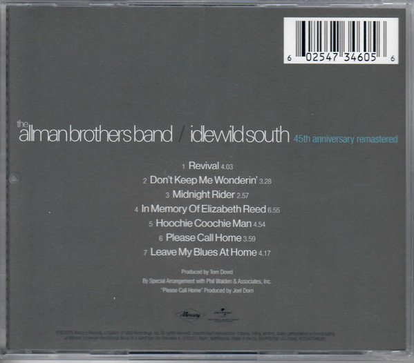 ALLMAN BROTHERS BAND - IDLEWILD SOUTH - Slika 2