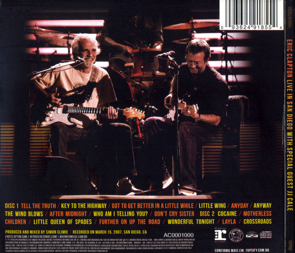 CLAPTON ERIC - LIVE IN SAN DIEGO WITH JJ CALE CD - Slika 2