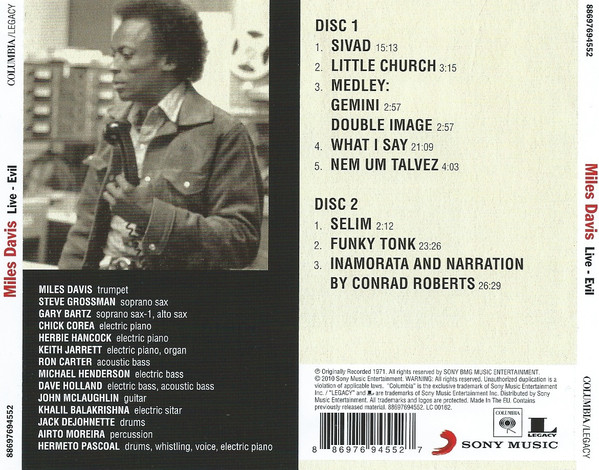 DAVIS MILES - LIVE: EVIL CD2 - Slika 2