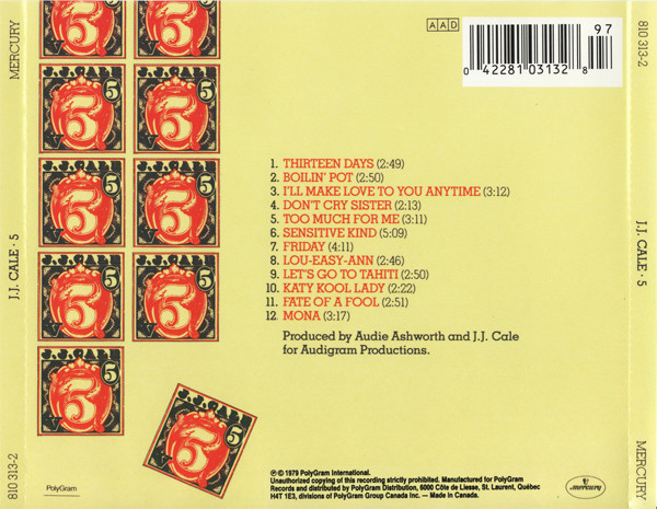 CALE J.J. - #5 CD - Slika 2
