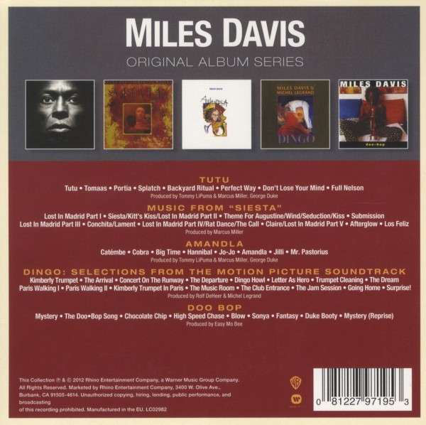 DAVIS MILES - ORIGINAL ALBUM SERIES CD5 - Slika 2
