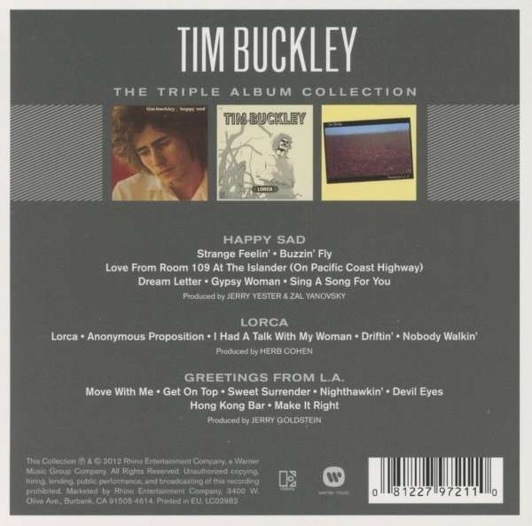 BUCKLEY TIM - TRIPLE ALBUM COLLECTION CD3 - Slika 2