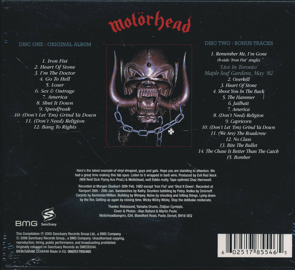 MOTORHEAD - IRON FEAST (DELUXE EDITION) CD2 - Slika 2