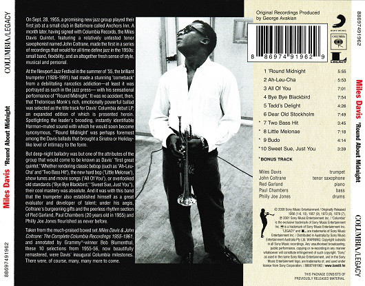 DAVIS MILES - ROUND ABOUT MIDNIGHT CD - Slika 2
