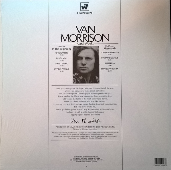 MORRISON VAN - ASTRAL WEEKS LP - Slika 2