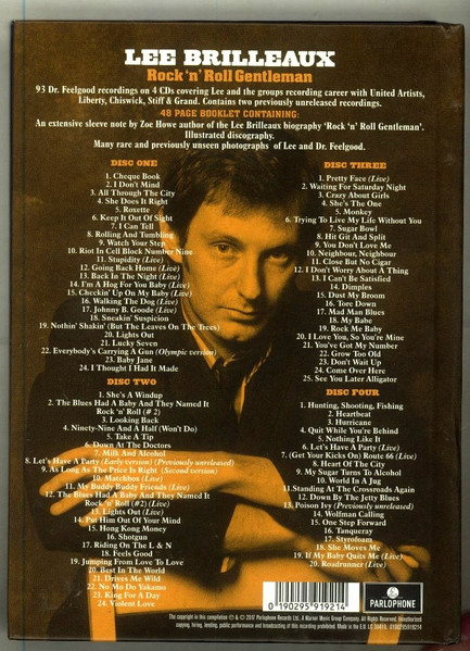 BRILLEAUX LEE/Dr. Feelgood 1974-1994 - ROCK 'N' ROLL GENTLEMAN CD4 BOX - Slika 2