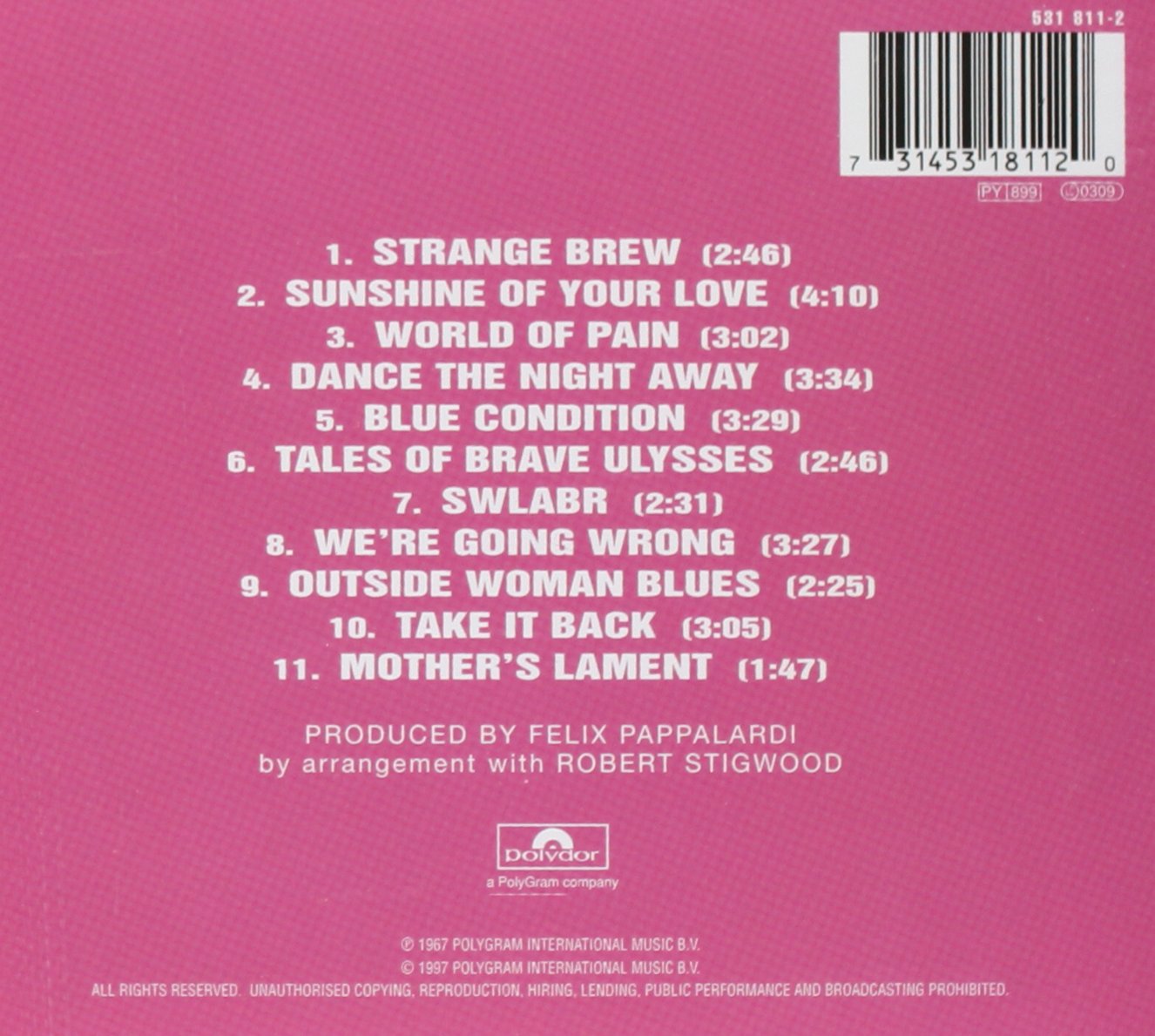 CREAM - DISRAELI GEARS (Remaster) - Slika 2