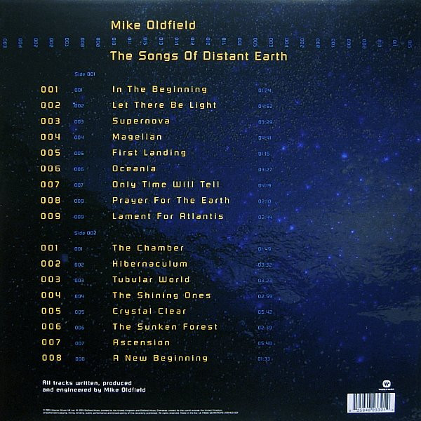 OLDFIELD MIKE - SONGS OF DISTANT EARTH LP - Slika 2