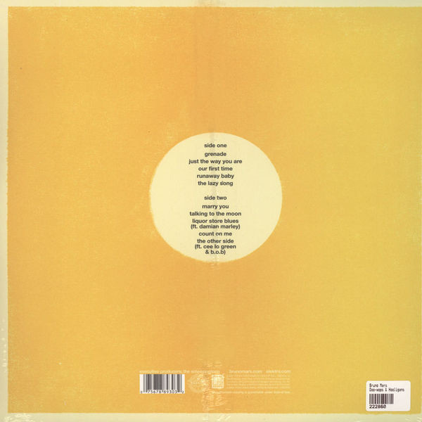 MARS BRUNO - DOO-WOPS & HOOLIGANS LP - Slika 2
