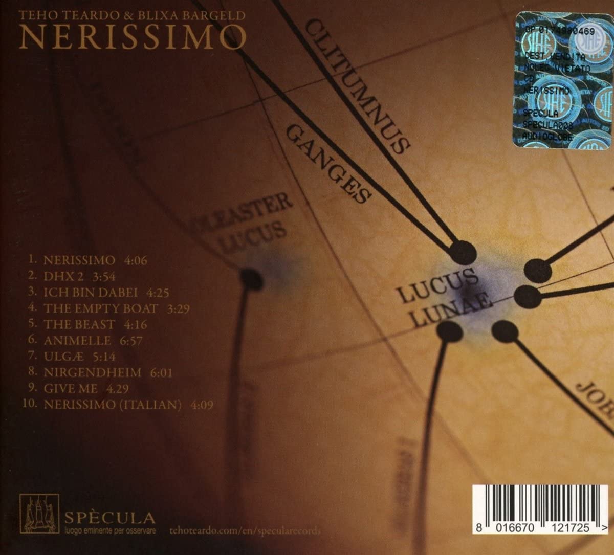 BARGELD BLIXA/TEHO TEARDO - NERISSIMO...LP - Slika 2