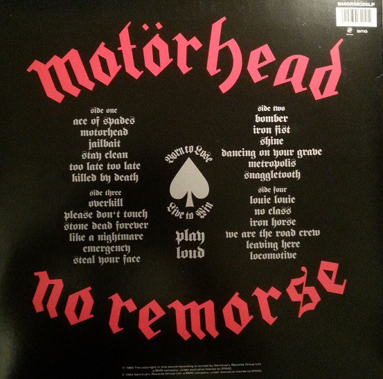 MOTORHEAD - NO REMORSE LP2 - Slika 2
