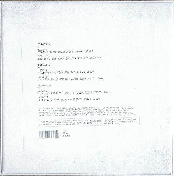 BOWIE DAVID - CLAREVILLE GROVE DEMOS 3 x 07"S - Slika 2