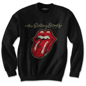 ROLLING STONES - PLASTERED TONGUE...LS SWEATSHIRT-S