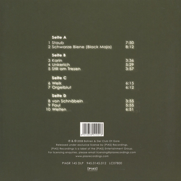 BOHREN & DER CLUB OF GORE - DOLORES LP2 - Slika 2
