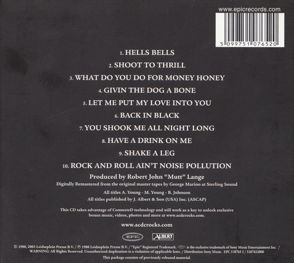 AC/DC - BACK IN BLACK...REMASTER - Slika 2