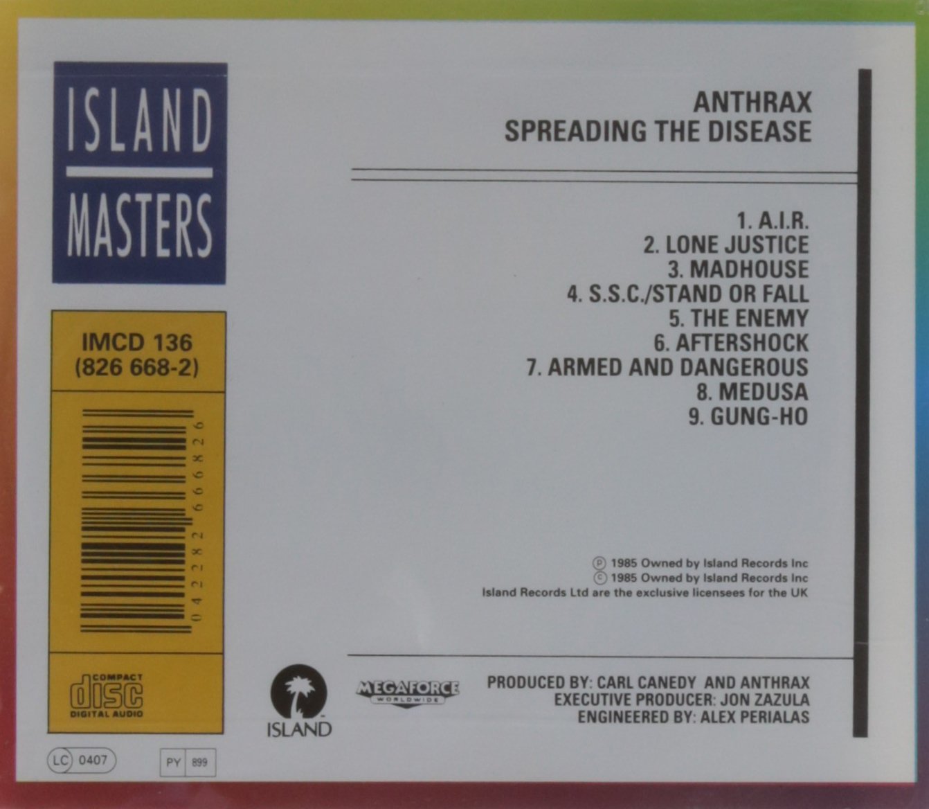 ANTHRAX - SPREADING THE DISEASE CD - Slika 2