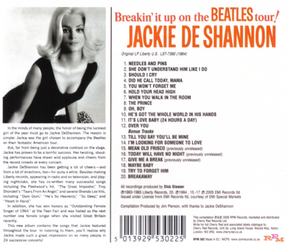 DeSHANNON JACKIE - BREAKIN' IT UP ON THE BEATLES TOUR - Slika 2