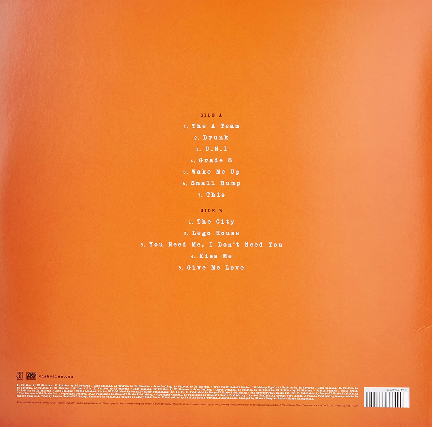 SHEERAN ED - + LP (orange vinyl) - Image 2