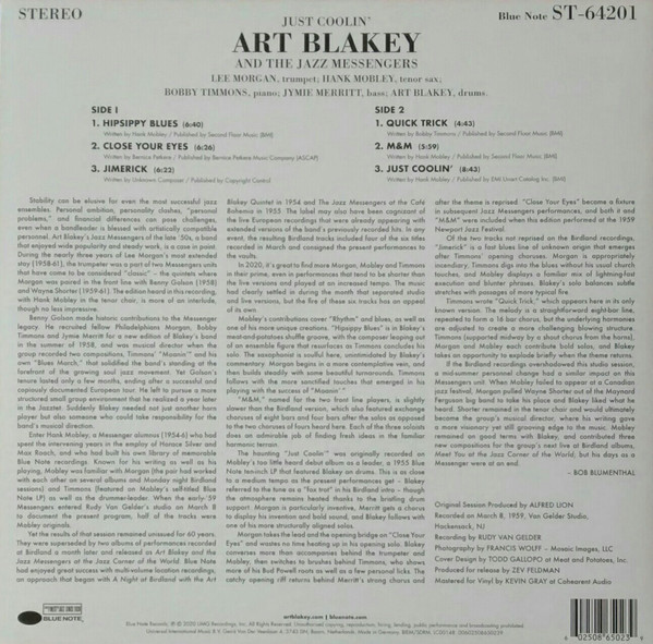 BLAKEY ART - JUST COOLIN LP - Slika 2