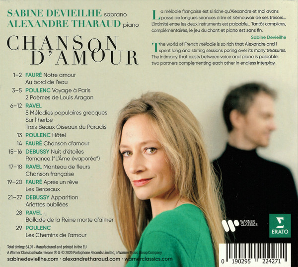 DEVIEILHE/THARAUD - CHANSON D'AMOUR CD - Slika 2
