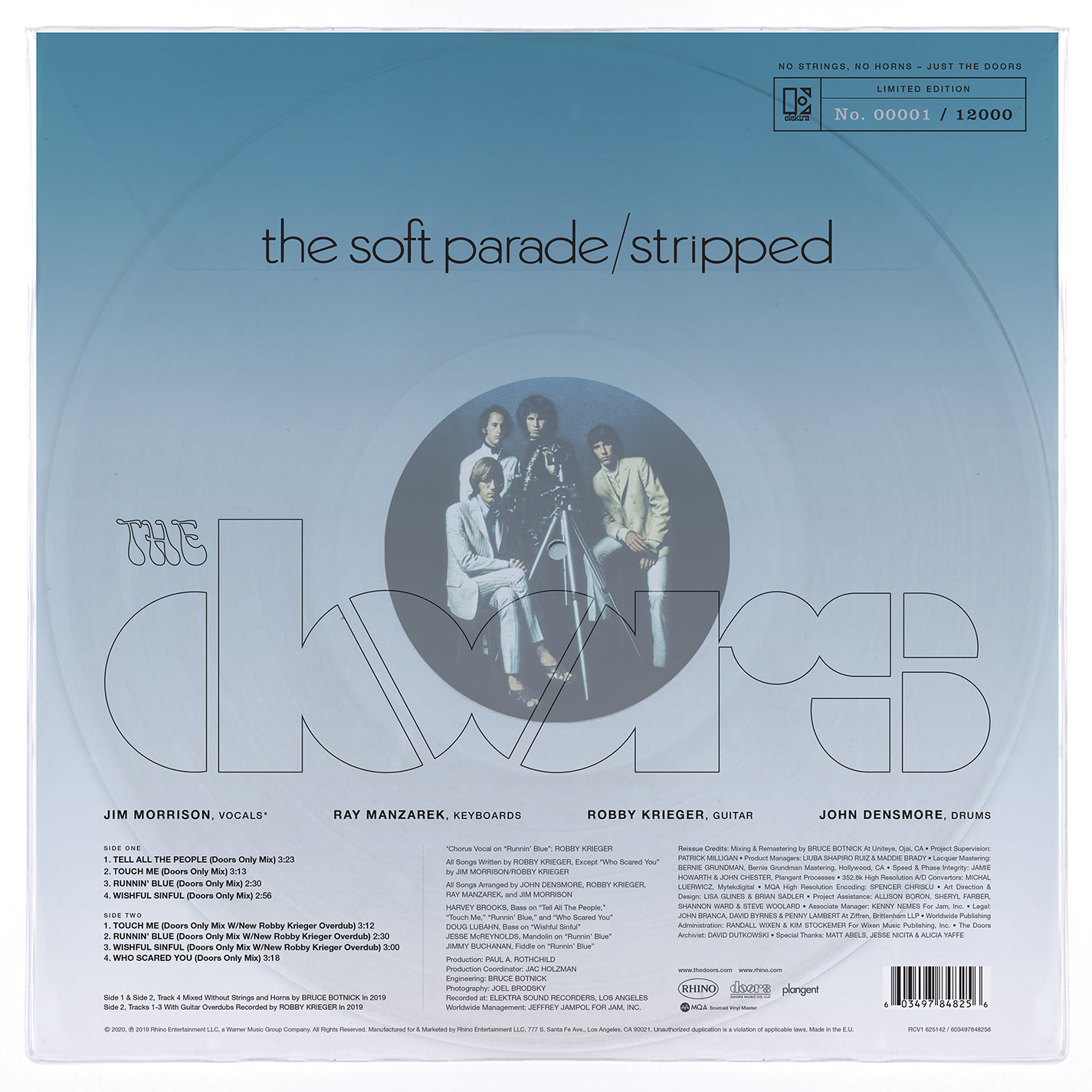 DOORS - SOFT PARADE: STRIPPED clear vinyl RSD 2020 LP