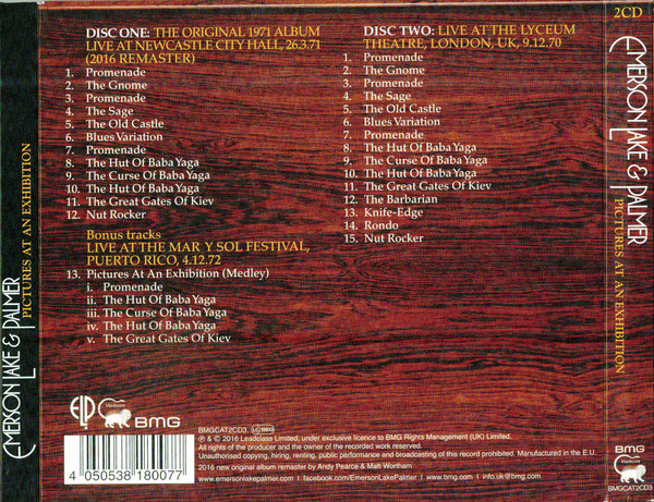 EMERSON LAKE & PALMER - PICTURES AT AN EXHIBITION CD2 - Slika 2