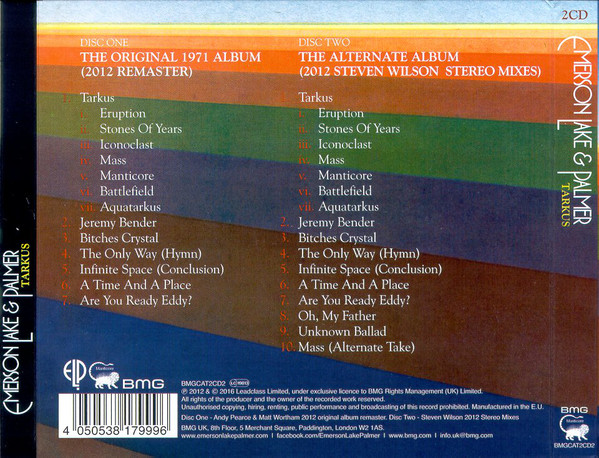 EMERSON LAKE & PALMER -TARKUS CD2 - Slika 2