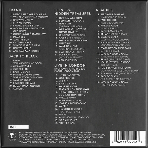WINEHOUSE AMY - COLLECTION CD5 - Slika 2
