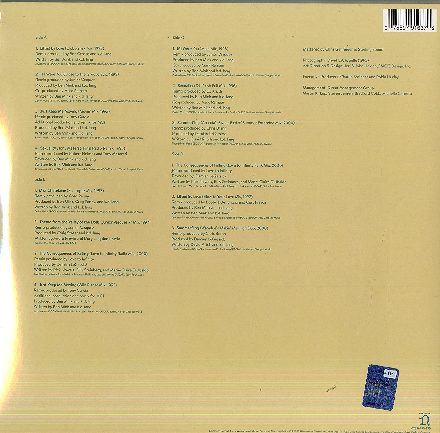 LANG K.D. - MAKEOVER LP2 (2 x Vinyl, LP, Album, Compilation, Stereo, Turquoise, Transparent) - Slika 2