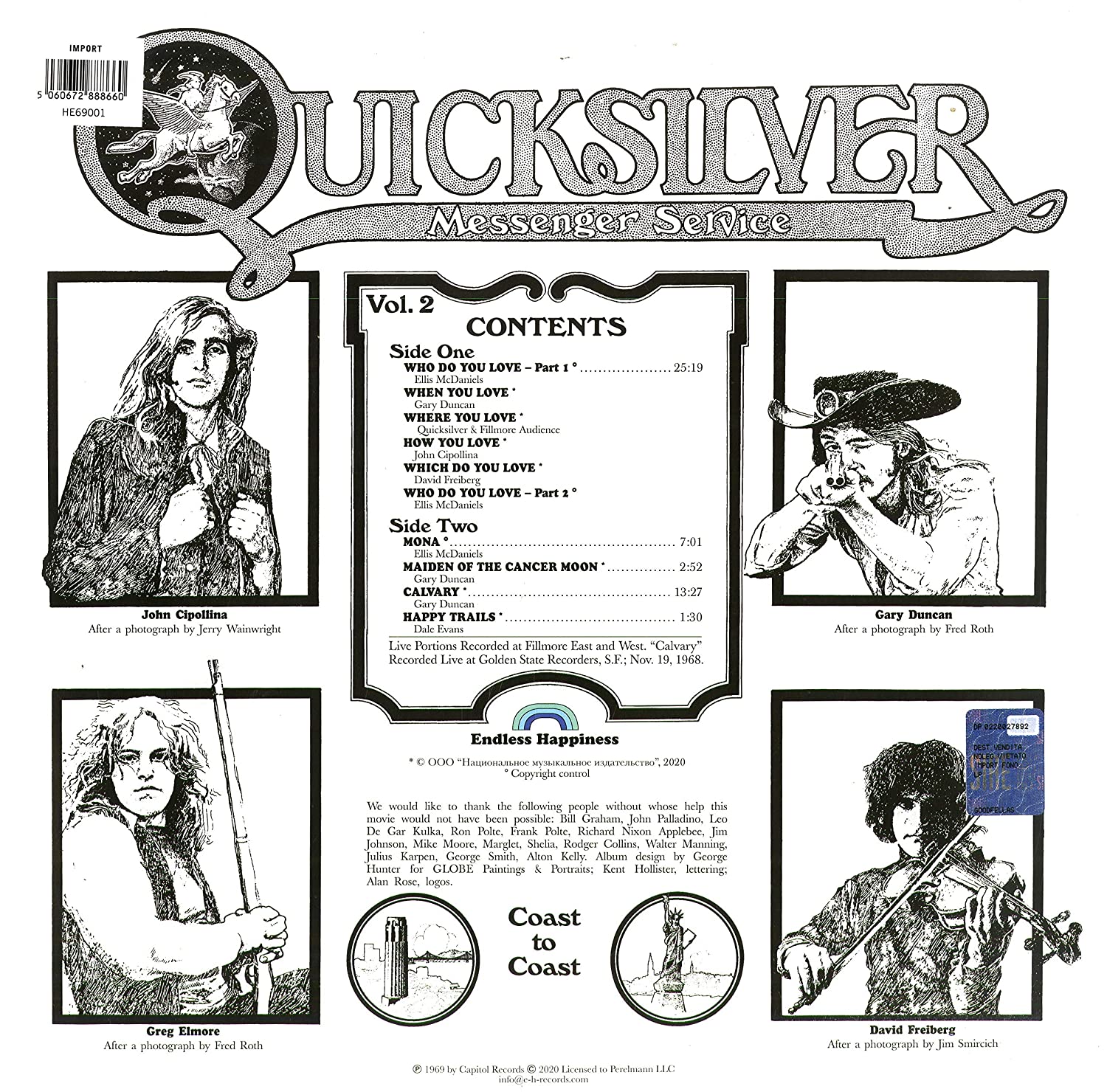 QUICKSILVER MESSENGER SERVICE - HAPPY TRAILS LP - Slika 2