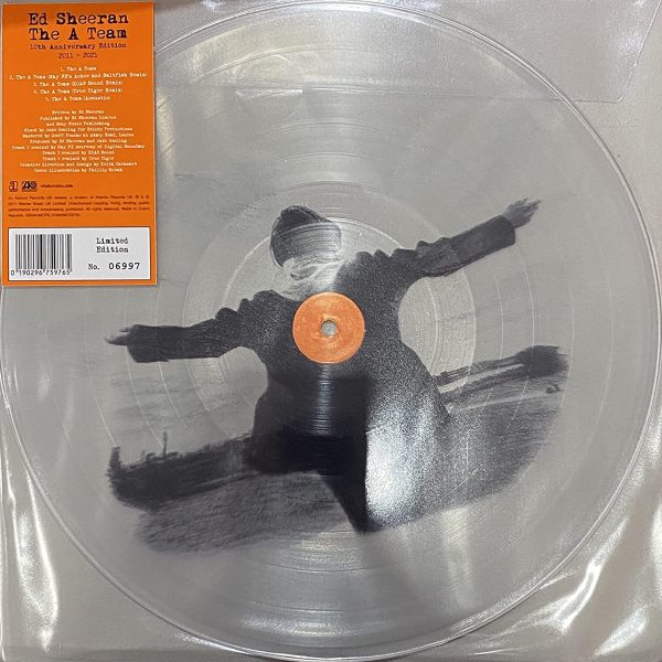 SHEERAN ED - A TEAM RSD 2021 picture disc clear vinyl 12" MAXI SINGLE