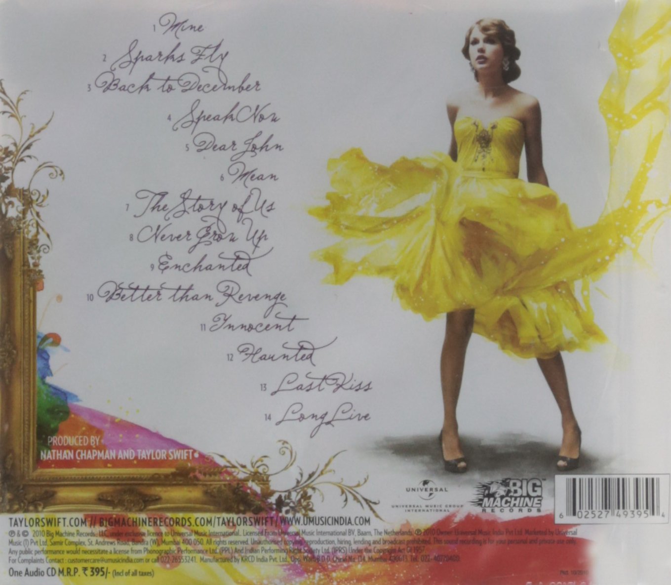 SWIFT TAYLOR - SPEAK NOW CD - Slika 2