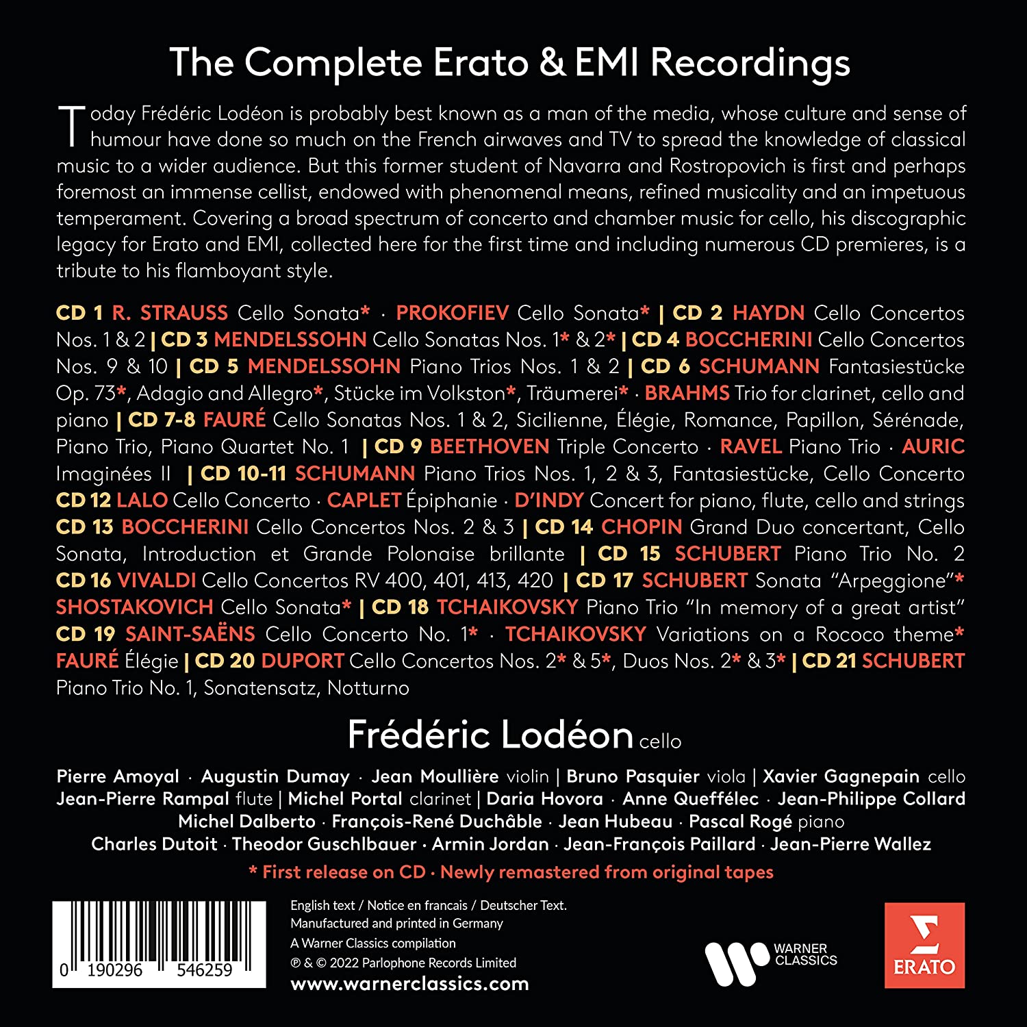 LODEON FREDERIC - COMPLETE ERATO & EMI RECORDINGS BOX - Image 2