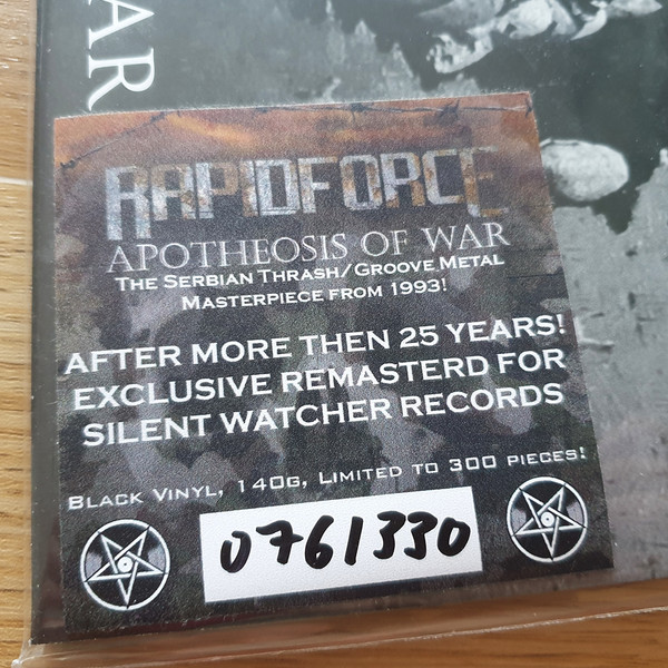 RAPIDFORCE - APOTHEOSIS OF WAR LP - Slika 3