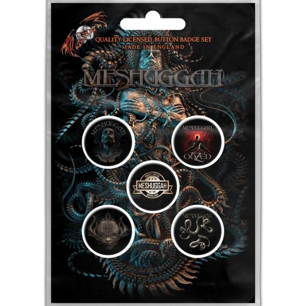 MERCH - MESHUGGAH  BEDŽ SET 5 KOM