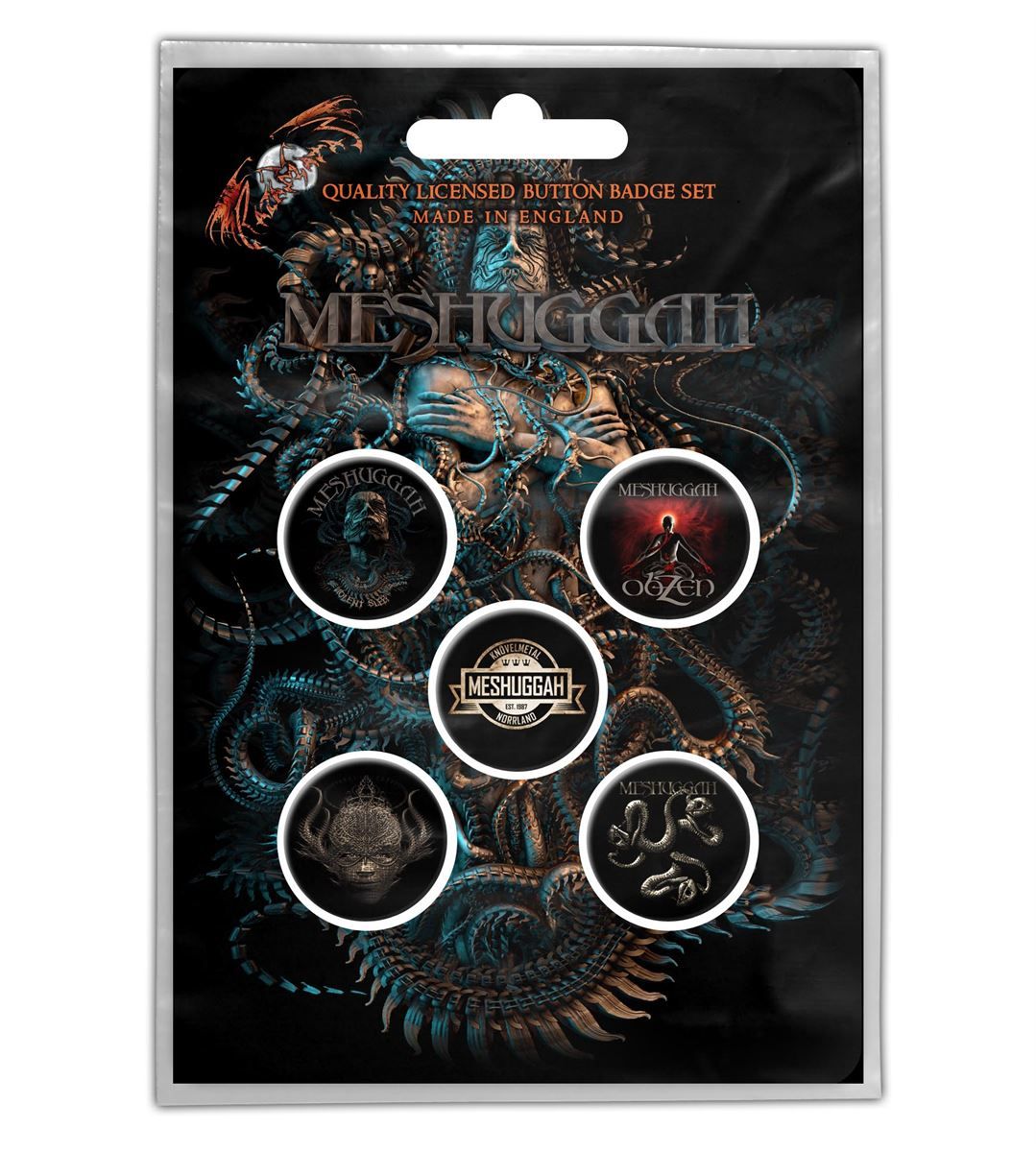 MERCH - MESHUGGAH BEDŽ SET 5 KOM