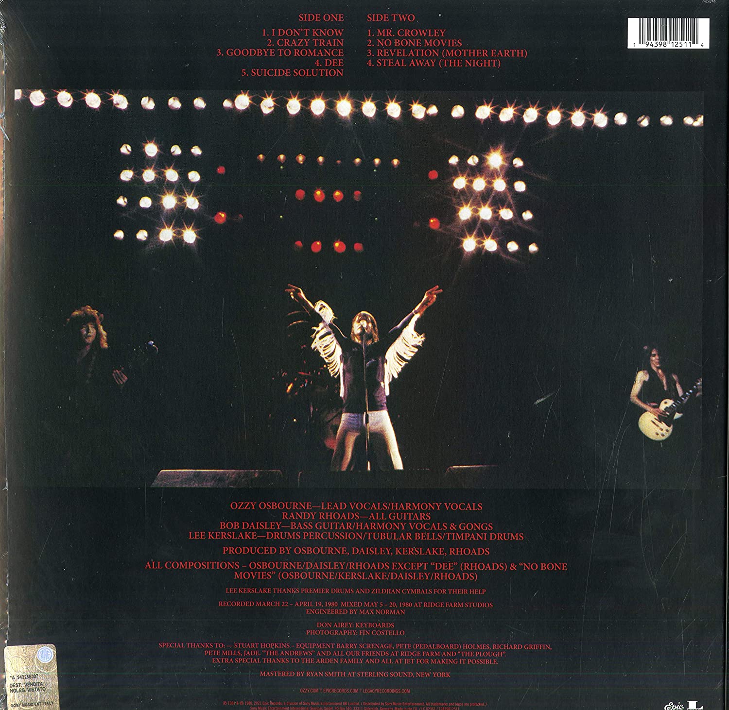 OSBOURNE OZZY - BLIZZARD OF OZ LP - Slika 2