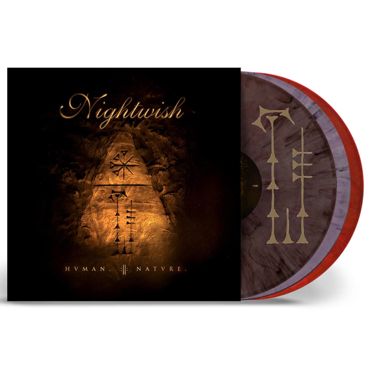 NIGHTWISH - HUMAN NATURE II ltd vopaque marbled vinyl LP3