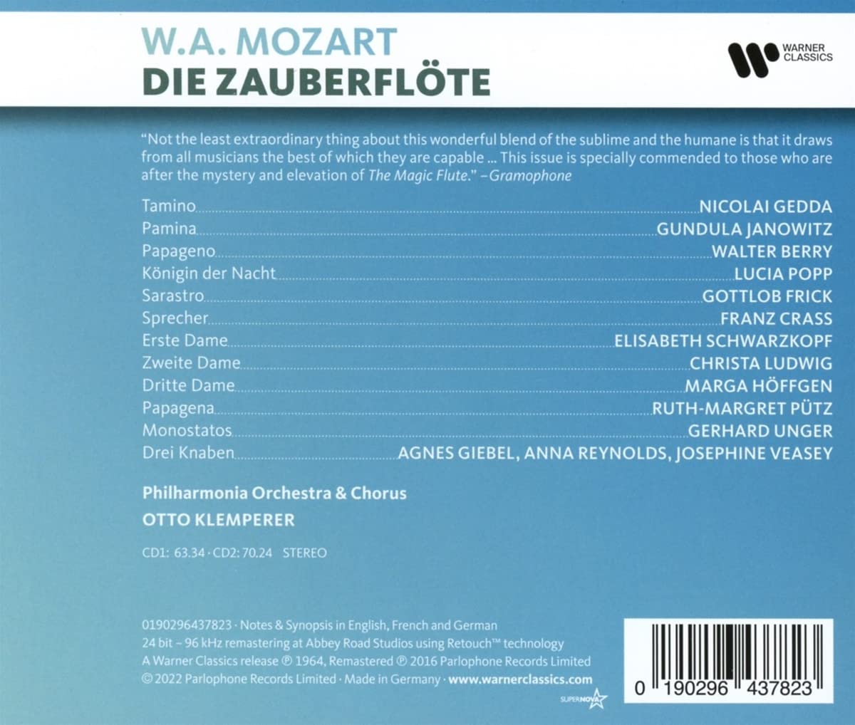 MOZART/KLEMPERER - DIE ZAUBERFLOTE CD2 - Slika 2