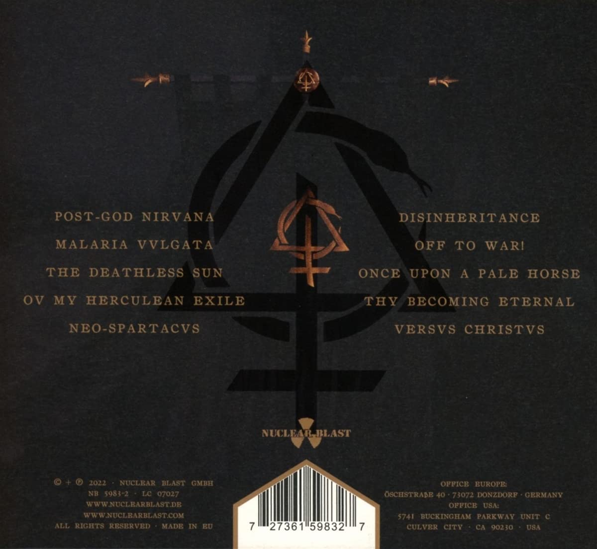 BEHEMOTH - OPVS CONTRA NATVRAM black CD - Slika 2