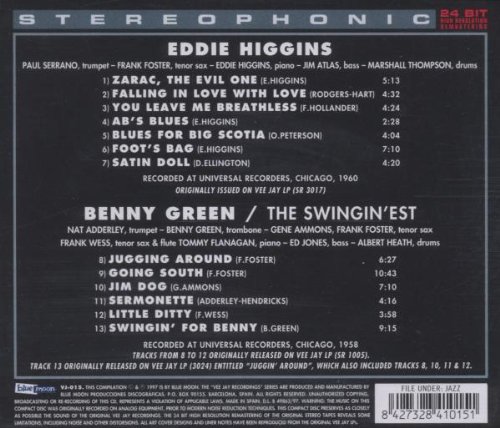 HIGGINS EDDIE/BENNY GREEN - EDDIE HIGGIND/SWINGIN'EST CD - Slika 2