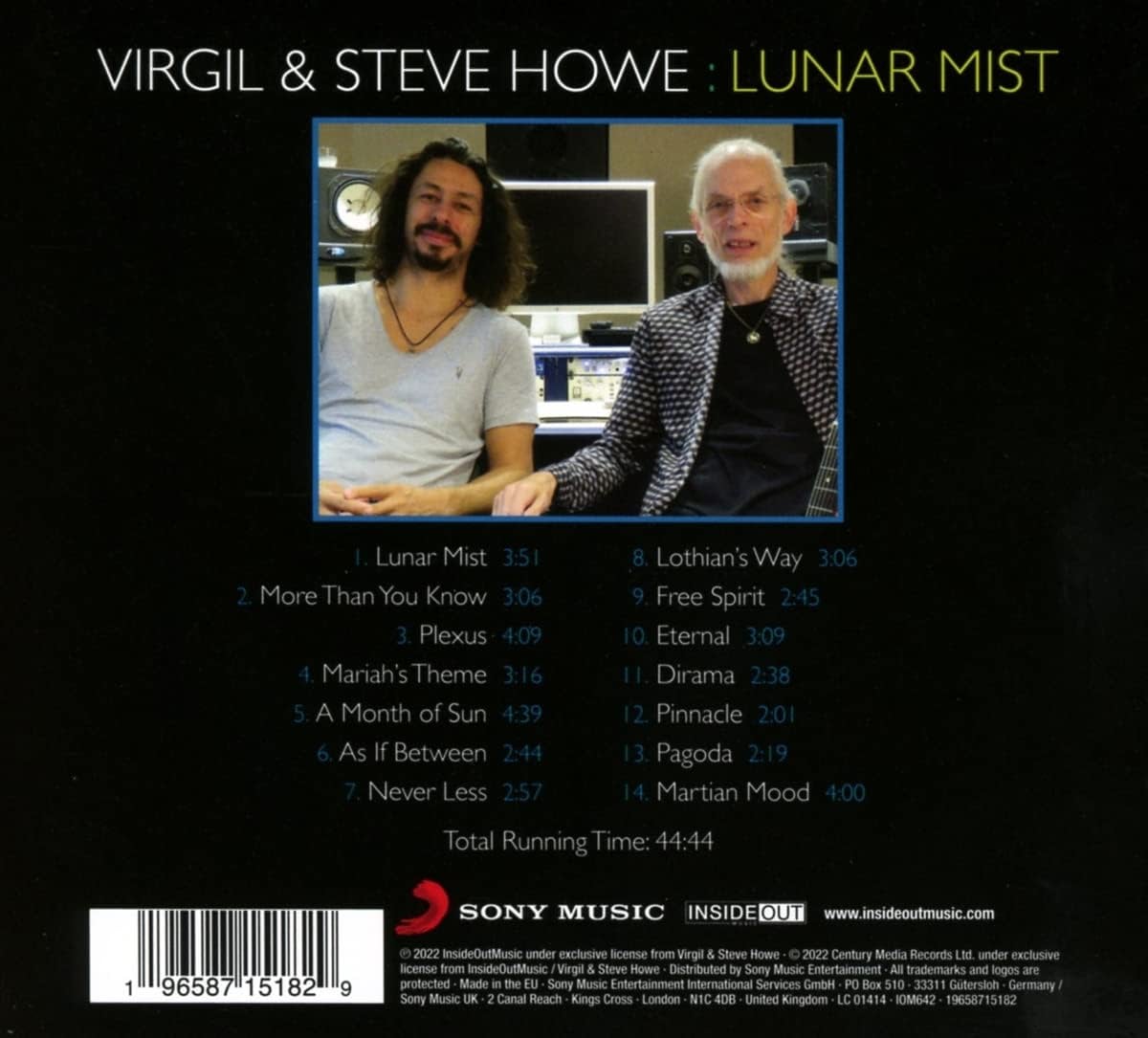 VIRGIL&STEVE HOWE - LUNAR MIST CD - Slika 2