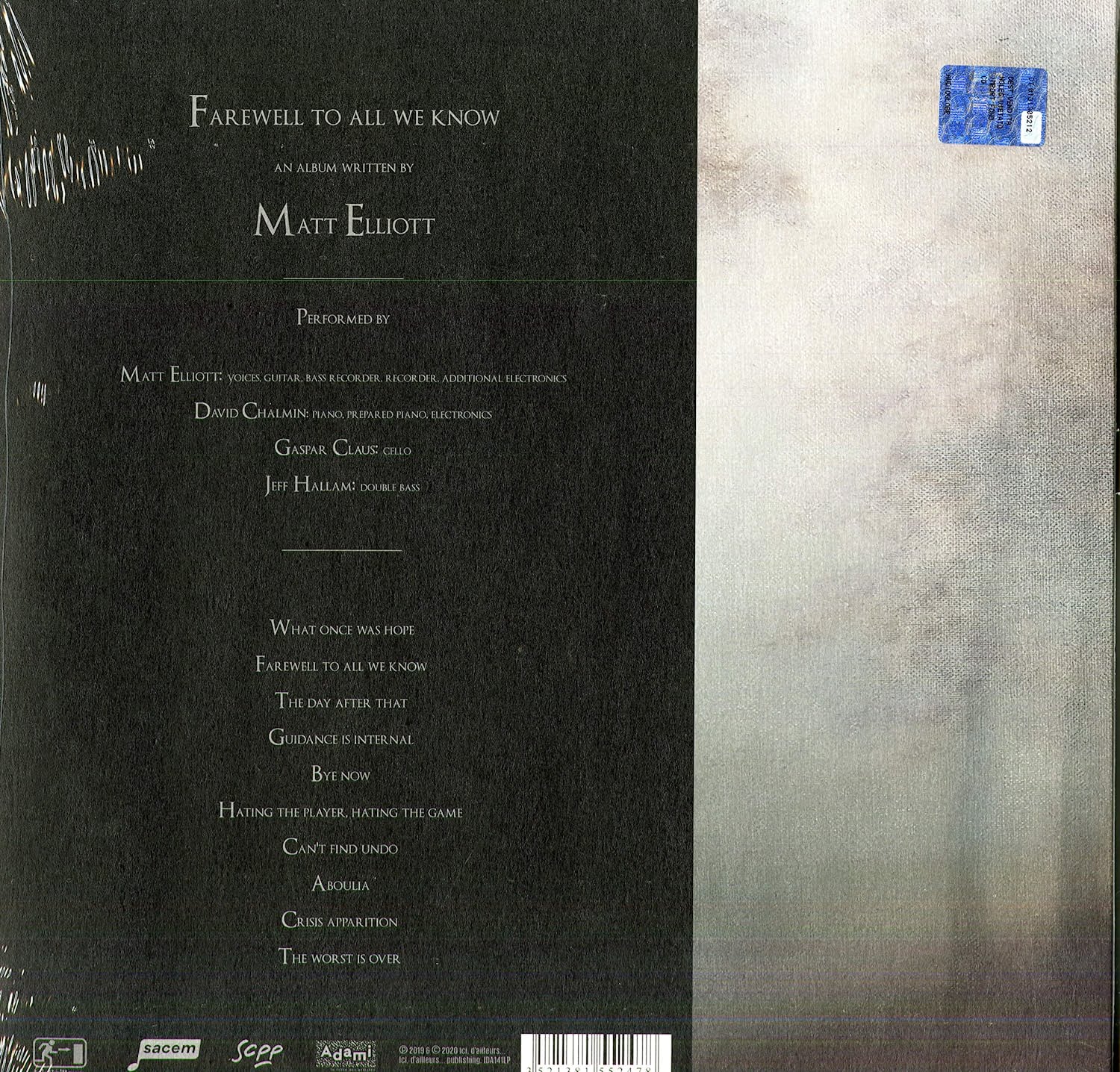 ELLIOT MATT - FAREWELL TO ALL WE KNOW LP - Slika 2