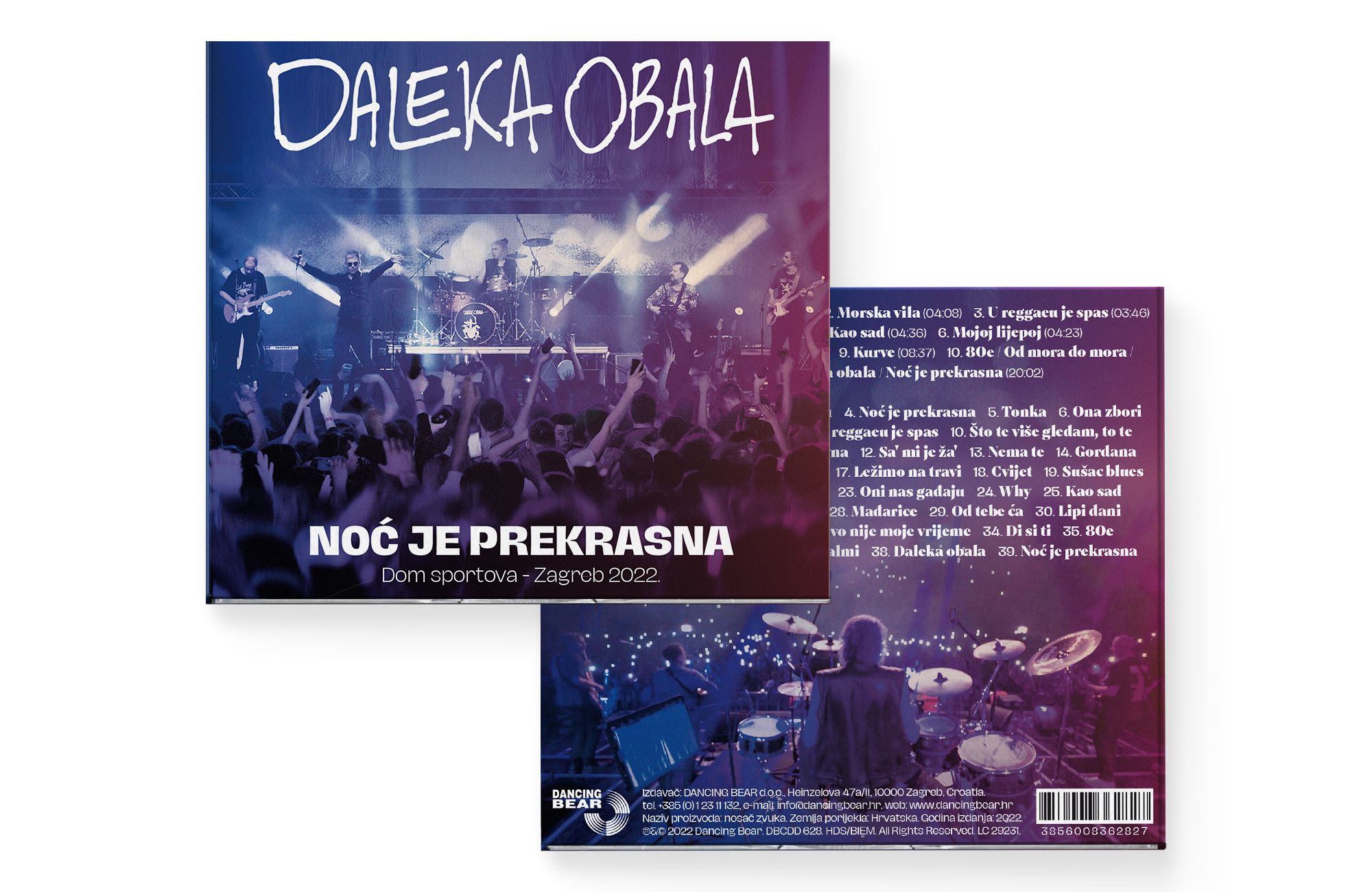 DALEKA OBALA - NOĆ JE PREKRASNA DOM SPORTOVA ZAGREB 2022 CD/DVD - Slika 3