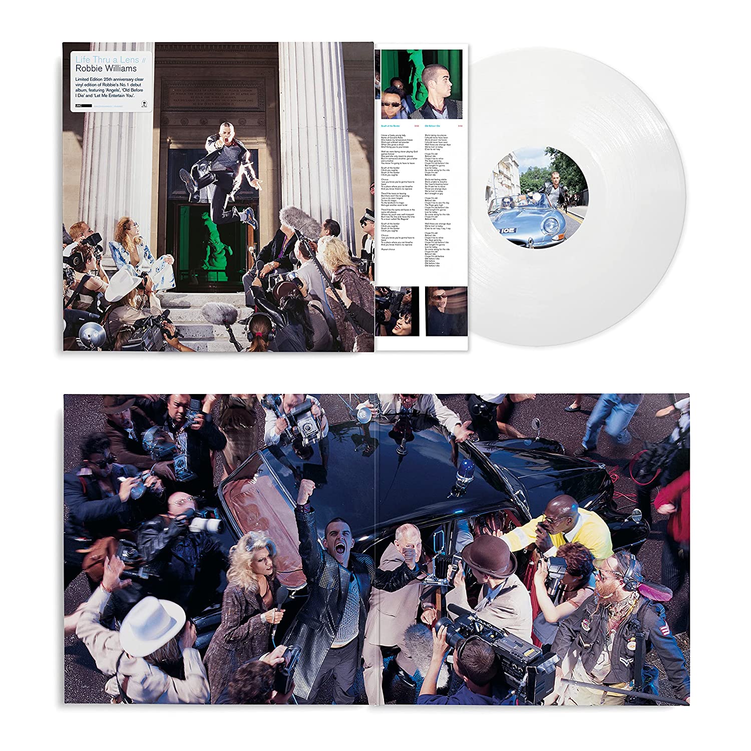 WILLIAMS ROBBIE - LIFE THRU THE LENS ltd 25th anniversary clear vinyl LP