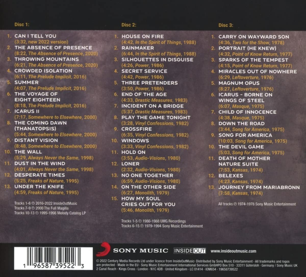 KANSAS - ANOTHER FORK IN THE ROAD-50 YEARS OF KANSAS CD3 - Slika 2