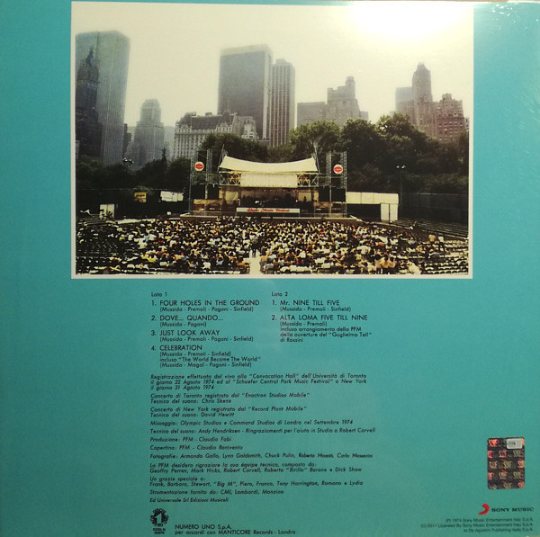 PREMIATA FORNERIA MARCONI - LIVE IN USA ltd blue vinyl LP - Slika 2