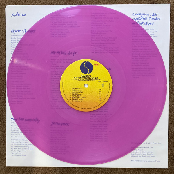 Ramones - Subterranean Jungle, LP , Violet Vinyl, Limited Edition, Reissue - Slika 2