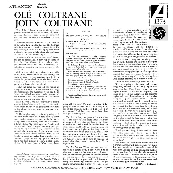 John Coltrane – Olé Coltrane LP, Album, Limited Edition, Reissue, Mono, Clear vinyl - Image 2